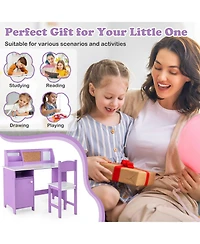 Sugift Kids Table and Chair Set for Arts Crafts Homework Home School