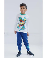 Teenage Mutant Ninja Turtles Henley T-Shirt and French Terry Pants Outfit Set Toddler to Big Kid Sizes (2T - 14-16)