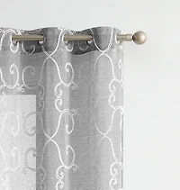 Dainty Home Sophia Linen Look 76" W x 84" L Grommet Window Panel Set