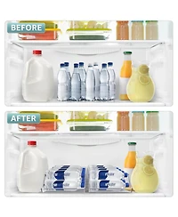 Sorbus Set of 2 Water Bottle Organizer Bins - Can and Bottle Holder Drink Dispenser - for Fridge, Pantry, Kitchen Organization and Storage