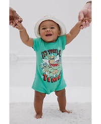 Teenage Mutant Ninja Turtles Baby Boys Donatello Raphael Leonardo Romper and Bucket Sun Hat