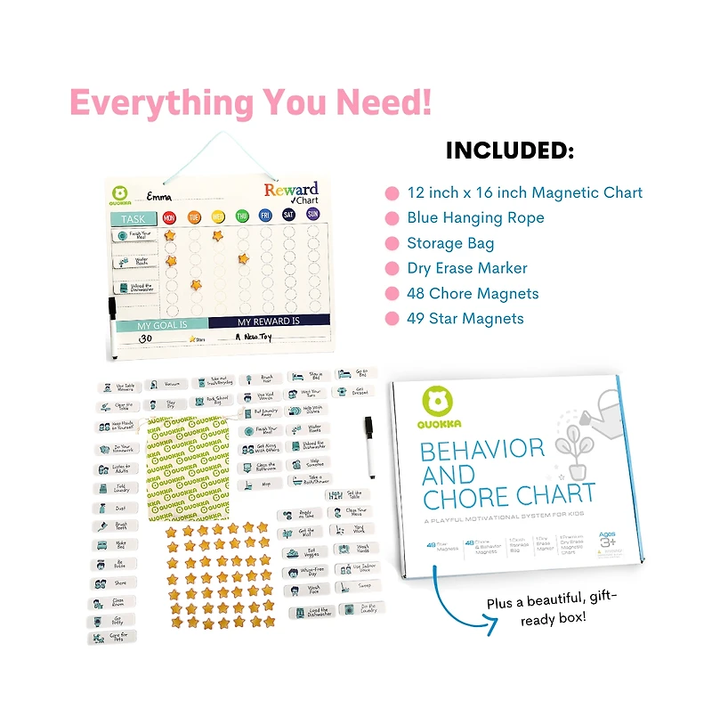 Quokka Magnetic Behavior Chore Chart for Kids at Home