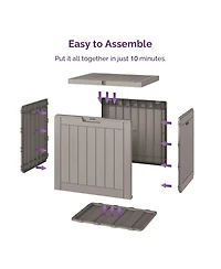 Sersper 30 Gallon Outdoor Patio Deck Storage Box Floor Decor