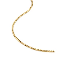 Vincero Men's Box Chain Necklace 2mm Sterling Silver Bonded with 14K Gold and Parrot Clasp