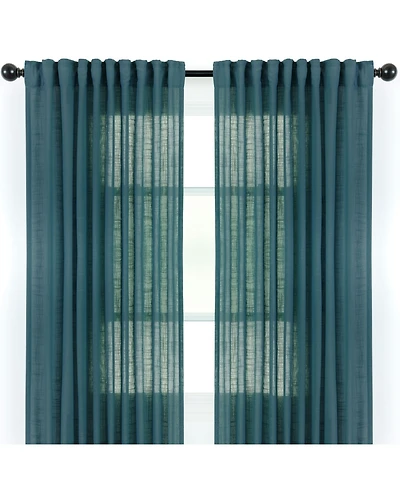 Chanasya Premium 2-Panel Soft Textured Semi Sheer Curtains for Window Living Room Bedroom Kitchen Office