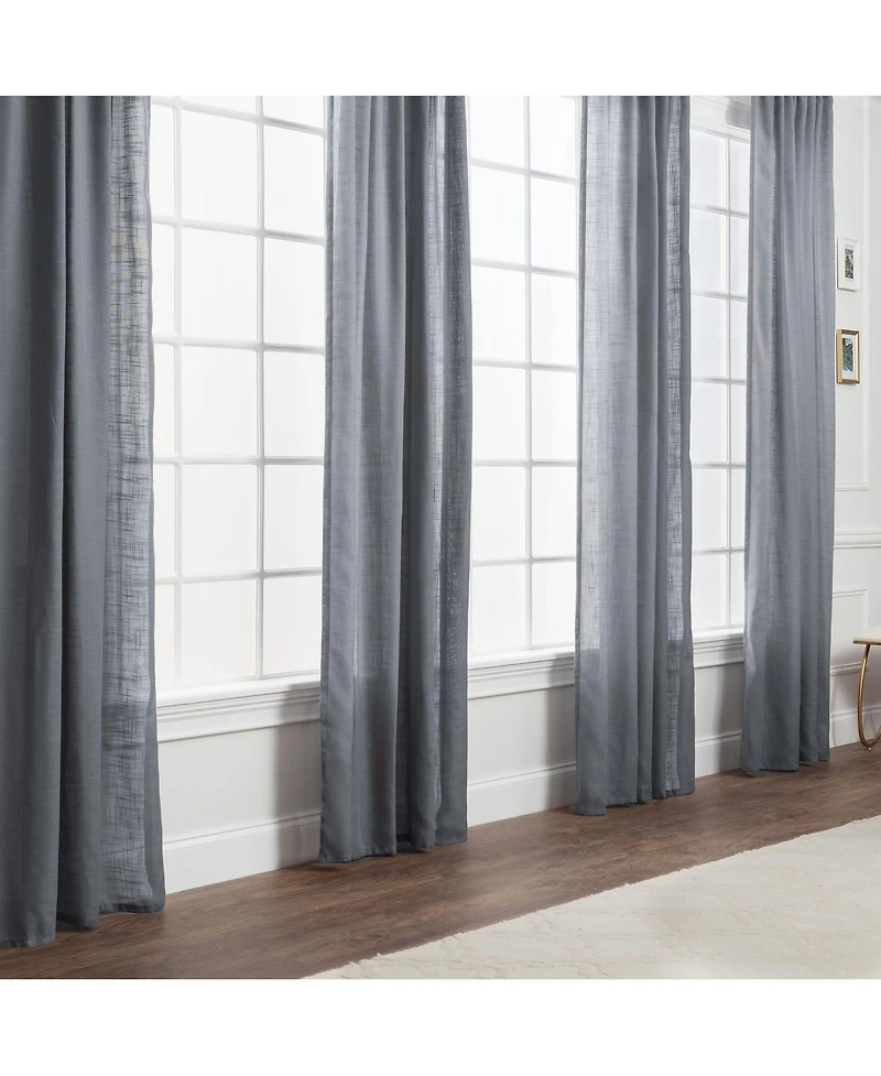 Chanasya Premium 2-Panel Soft Textured Semi Sheer Curtains for Window Living Room Bedroom Kitchen Office