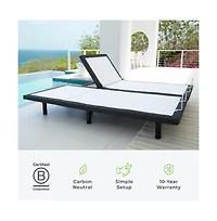 Cariloha Classic Adjustable Mattress Base | Split King | 6", 9", 12" | Viscose Material | Adjustable Height, Quiet Motor, Wireless Remote