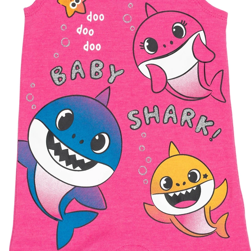 Baby Shark Girls Pinkfong Snap Romper and Headband