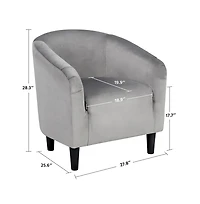 Yaheetech Velvet Club Chair Accent Arm Chair for Living room