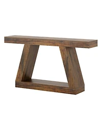 Tribesigns Farmhouse Console Table, 55-Inch Rustic Sofa Table with Storage, Industrial Wooden Entryway Table for Hallway, Living Room