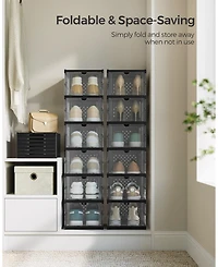 Slickblue Stackable Shoe Boxes for Efficient and Customizable Footwear Storage Solutions