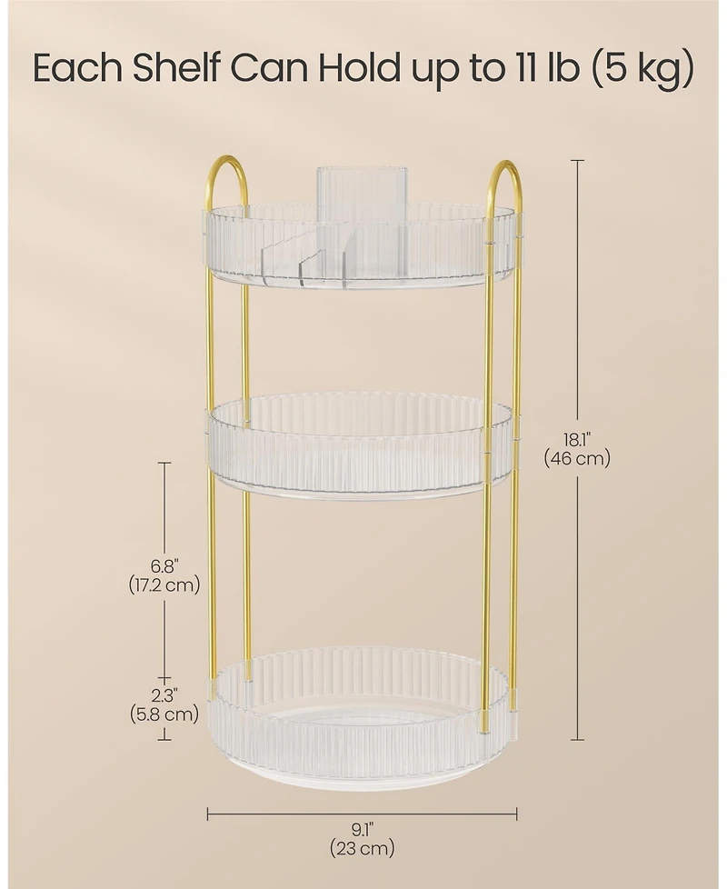 Slickblue Makeup Organizer for Neat and Accessible Cosmetic Storage