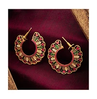 Sohi Women's Heart Hoop Earrings