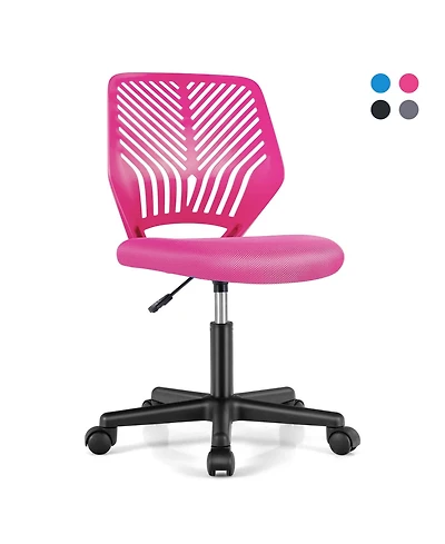 Height-adjustable Ergonomic Kids Desk Chair with Universal Casters Working