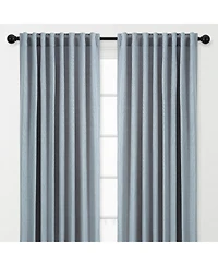 Chanasya Premium 2-Panel Embossed Leaf Textured Curtains - Back Tab, Ring Tab for Windows Living Room Bedroom