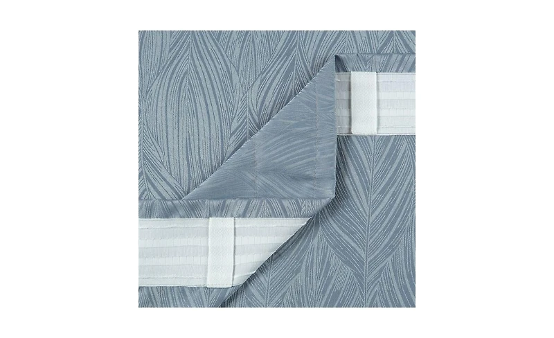 Chanasya Premium 2-Panel Classy Embossed Leaf Textured Curtains - Back Tab