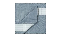 Chanasya Premium 2-Panel Classy Embossed Leaf Textured Curtains - Back Tab