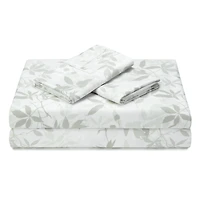 Chanasya Premium Leopard Print Animal Patterned King Bed Sheet Set 4-Piece - 1 Flat Fitted 2 Pillowcases