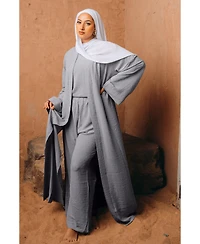 Urban Modesty Women's Four Piece Abaya Pant Set
