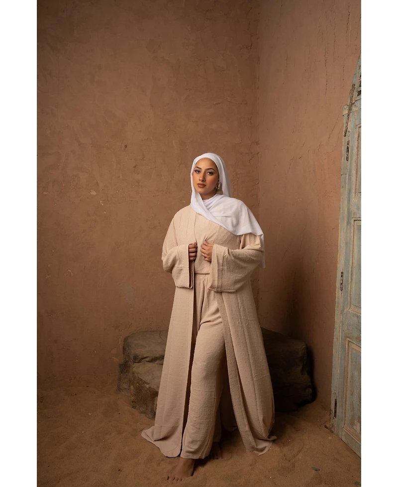 Urban Modesty Women's Four Piece Abaya Pant Set