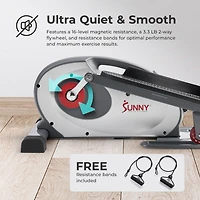 Sunny Health & Fitness Smart Stand/Sit Mini Elliptical Exercise Trainer