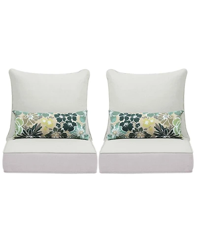 Aoodor 24” x 24” Patio Furniture Outdoor Deep Seat (2 Back 2 Seater 2 Pillow )