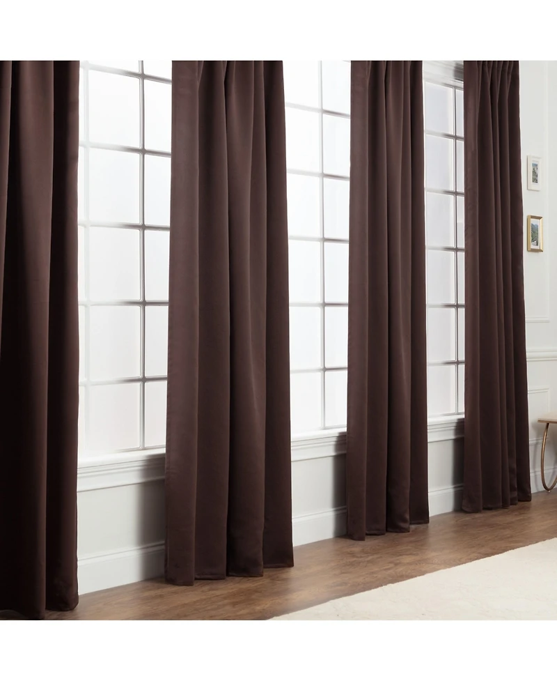 Chanasya Premium 2-Panel Ornamental Damask Classy Room Darkening Curtains - 3-in-1 Back Tab, Rod Pocket, Ring Tab for Windows Living Bedroom