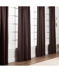 Chanasya Premium 2-Panel Ornamental Damask Classy Room Darkening Curtains - 3-in-1 Back Tab, Rod Pocket, Ring Tab for Windows Living Bedroom