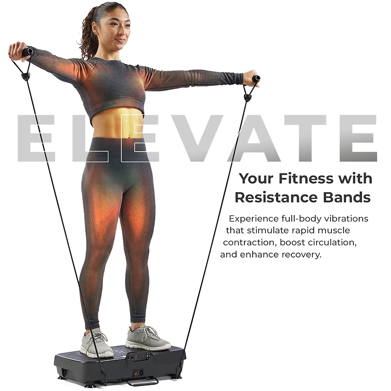Sunny Health & Fitness Premium 2D Vibration Plate & Oscillation Therapy Platform for Weight Loss, Rehabilitation, Circulation, & Muscle Toning