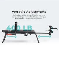Sunny Health & Fitness Inversion Traction & Stretch Decompression Table - 400LBs Weight Capacity