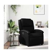 vidaXL Recliner Chair Black Faux Leather