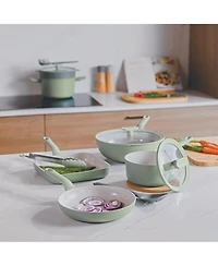 BergHOFF Leo Balance 11pc Nonstick Aluminum Cookware Set, Glass Lids