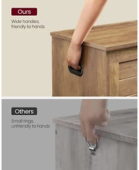 Slickblue Storage Chest, Trunk With 2 Safety Hinges, For Entryway, Bedroom