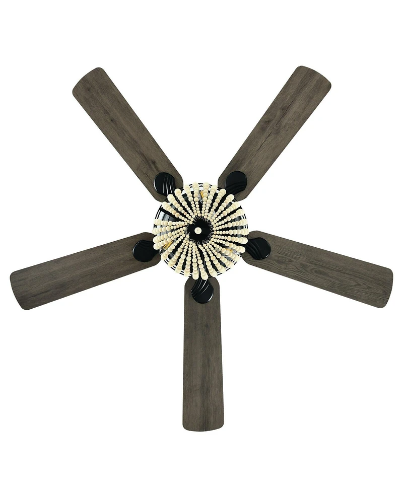 Sugift 52 Inch Retro Ceiling Fan Light with Reversible Blades Remote Control