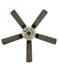 Sugift 52 Inch Retro Ceiling Fan Light with Reversible Blades Remote Control