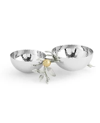 Michael Aram Pomegranate Silver and Gold Double Bowl
