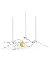 Michael Aram Pomegranate Silver and Gold Low Candleholders
