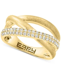 Effy Diamond Pave Crossover Statement Ring (1/3 ct. t.w.) in 14k Gold