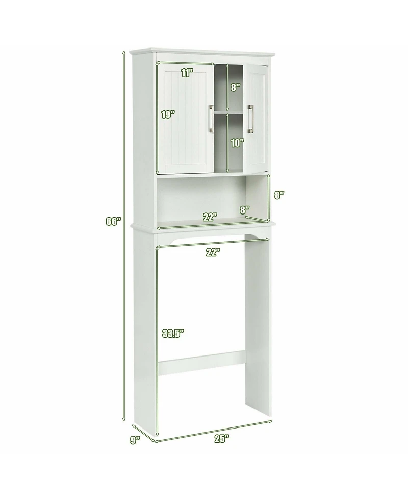 Over Toilet Space Saver Bathroom Organizer with Storage Cabinet