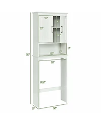 Over Toilet Space Saver Bathroom Organizer with Storage Cabinet