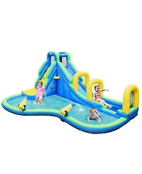 Costway Inflatable Water Slide Kids Bounce House Castle Splash Pool Without Blower