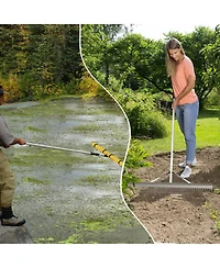Sugift Floating Weed Lake Rake 36” Aquatic Pond Weed Cutter with Foam Floats