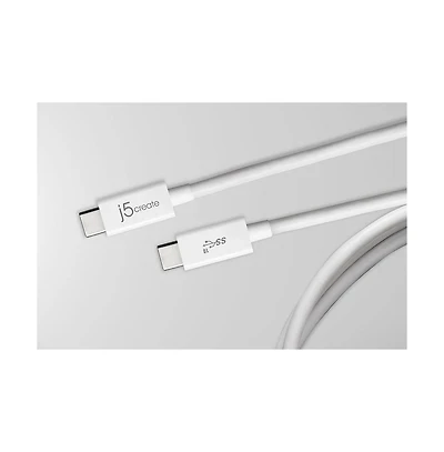 j5create JUCX01 Usb 3.1 Type-c to Type-c Coaxial Cable, 2ft
