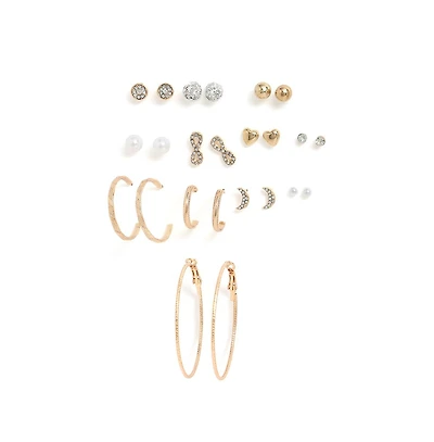 Sohi Women's Pack Of Multi-Layer Earrings