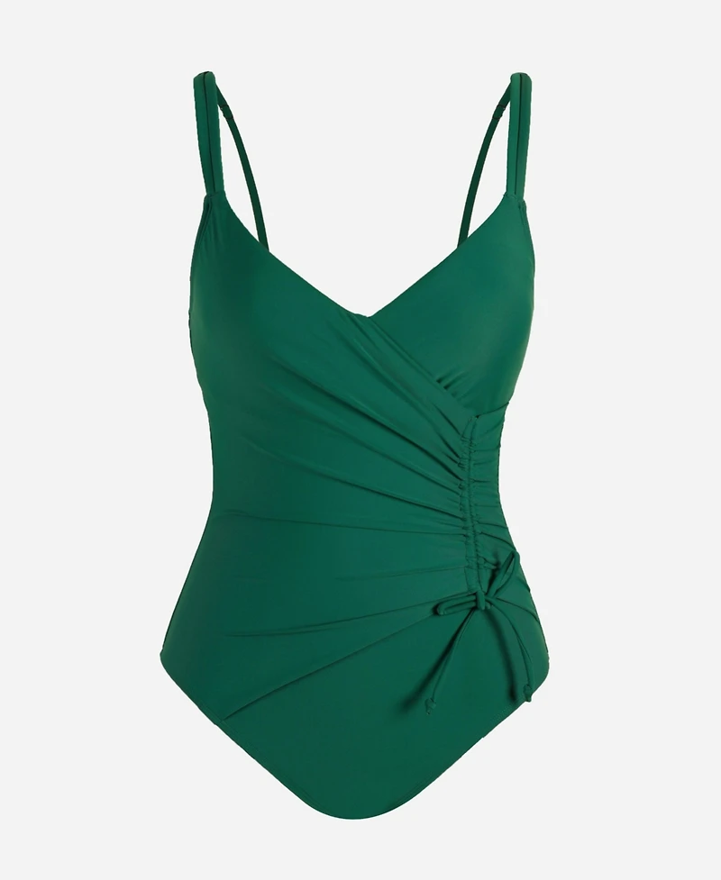 Cupshe Women's Green Drawstring Tummy Control One-Piece