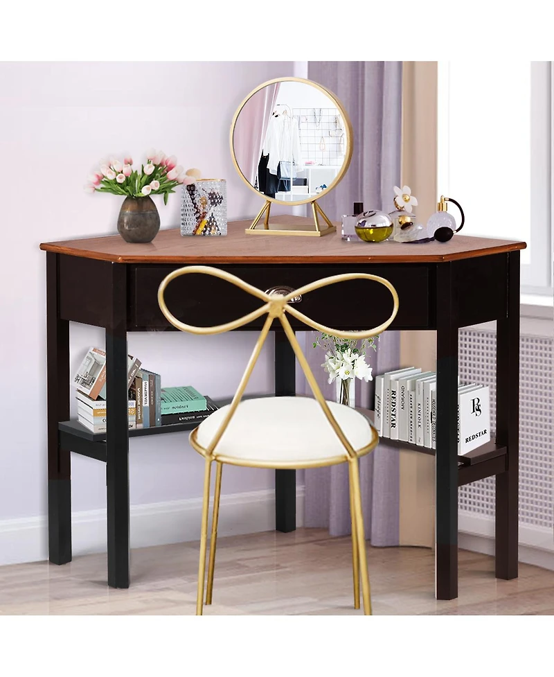 Corner Computer Desk Laptop Writing Table Wood Workstation