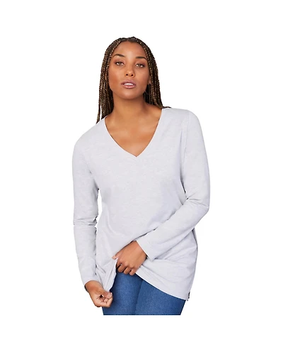June + Vie Women's Long-Sleeve V-Neck One Only Tunic