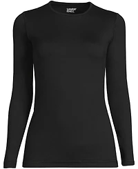 Lands' End Women's Petite Baselayer Cozy Thermaskin Crewneck Top