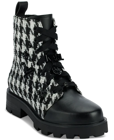 Karl Lagerfeld Paris Women's Makenzie Combat Booties