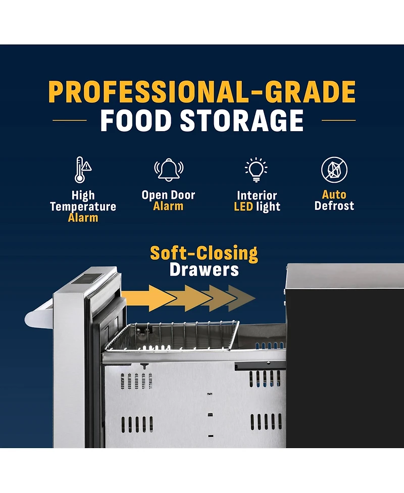 Newair 24 inch Refrigerator and Outdoor Freezer, Undercounter Refrigerator Freezer Convertible, Dual Zone Cooler with Drawer and External Controls, So